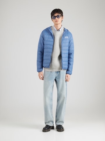 Geacă de primăvară-toamnă de la EA7 Emporio Armani pe albastru
