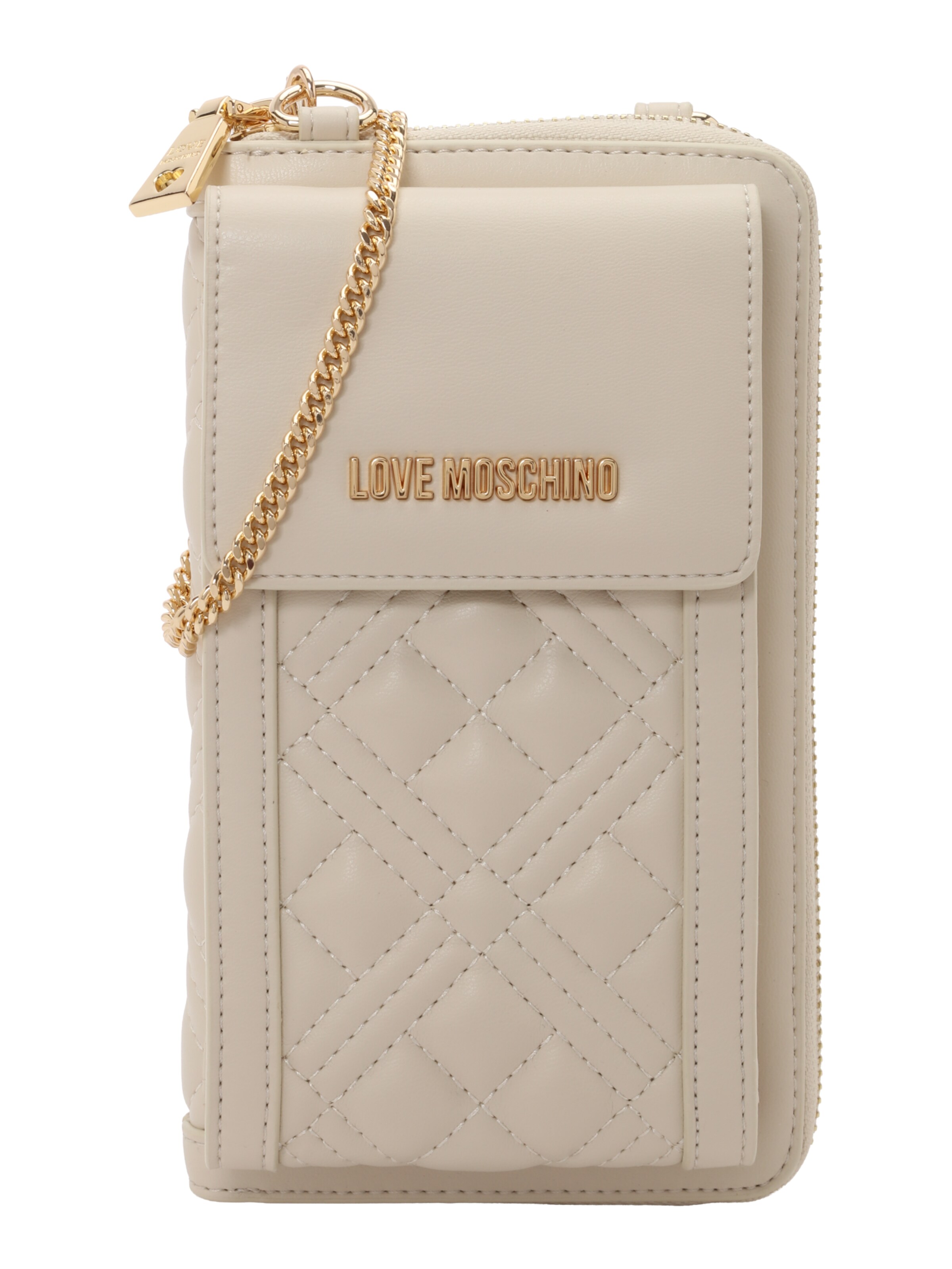 Porte-monnaies Love Moschino en beige : devant