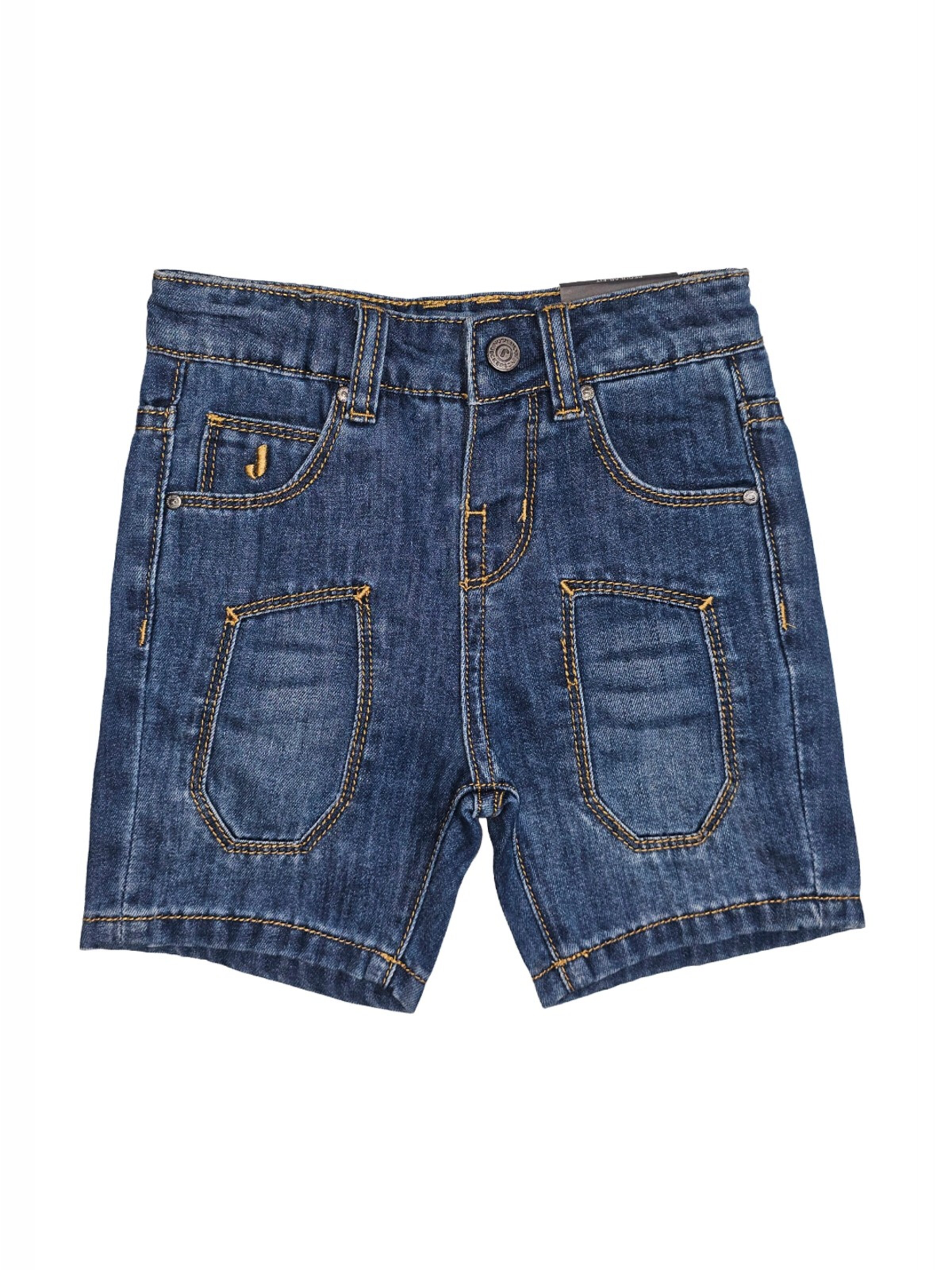 Jeckerson Regular Broek 'Bermuda denim blu per neonato' in Blauw: voorkant