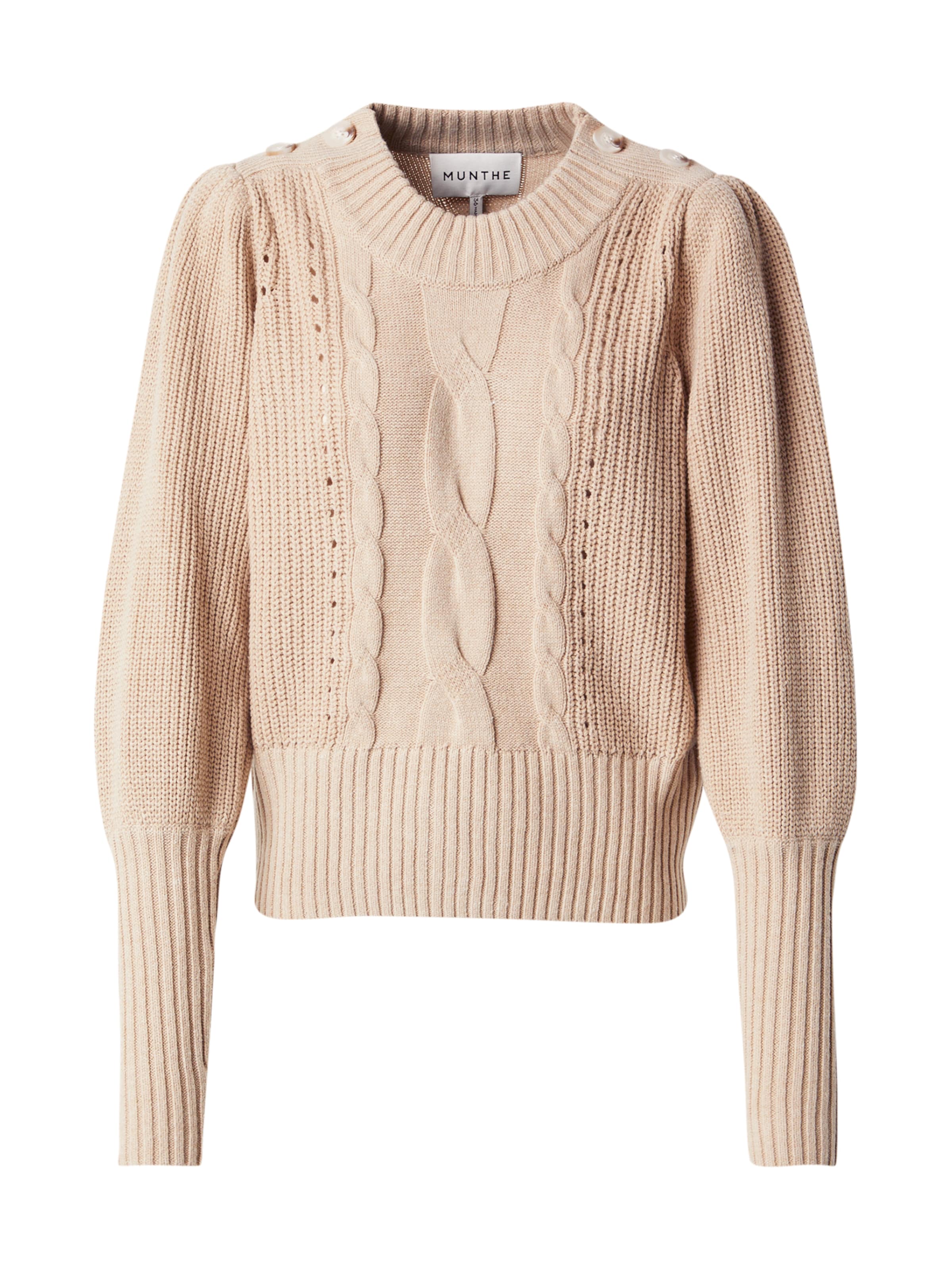 Munthe Trui 'LYSTA' in Bruin: voorkant