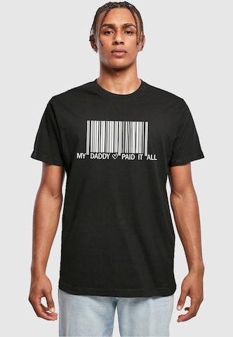 Maglietta 'Dad Pay Barcode' di Merchcode in nero: frontale