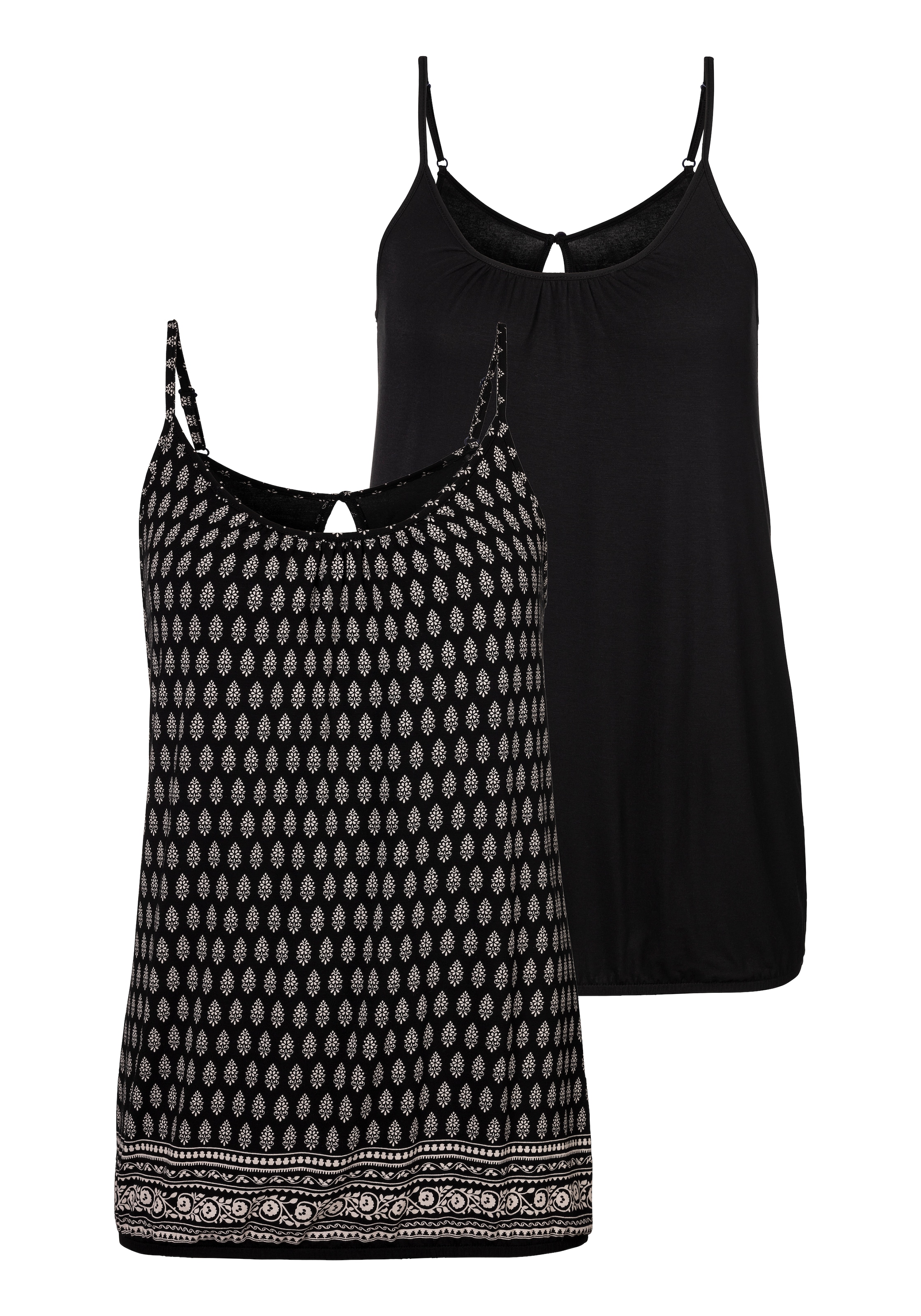 LASCANA Top w kolorze czarny: przód