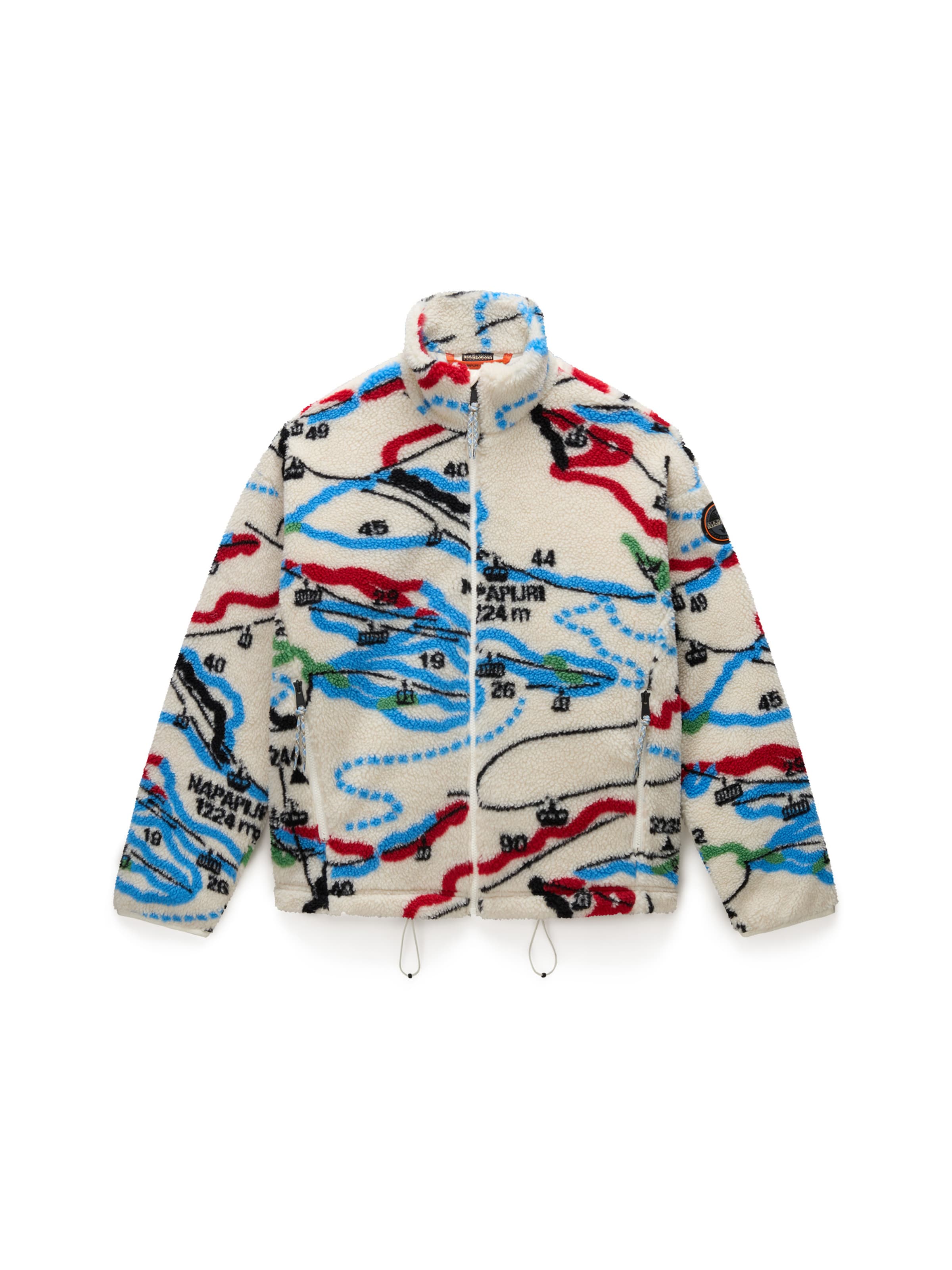 Giacca di pile 'T-Fiemme' di NAPAPIJRI in bianco: frontale