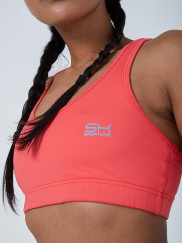 SPORTKIND Bustier Sport bh 'Wide Straps' in Oranje