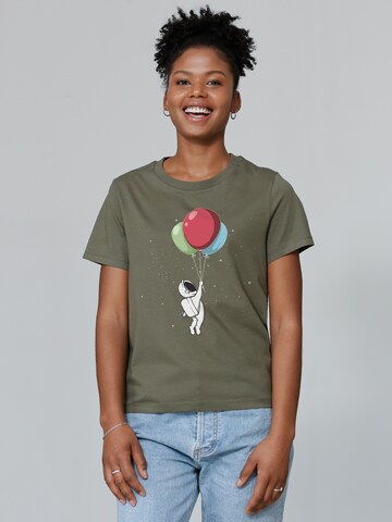T-shirt ' Little Balloon Astronaut ' Watapparel en vert : devant