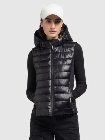 khujo Bodywarmer 'Fabia' in Zwart: voorkant