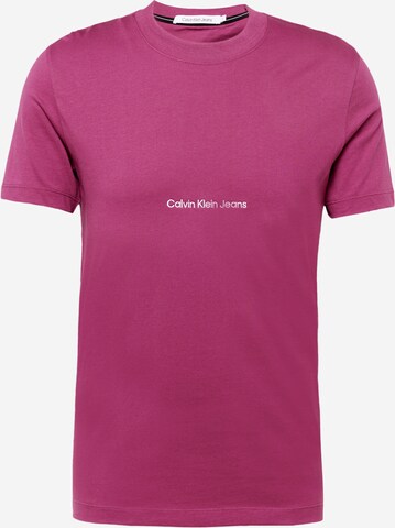 T-Shirt Calvin Klein Jeans en violet : devant