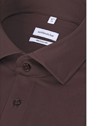 SEIDENSTICKER Slim fit Zakelijk overhemd in Rood