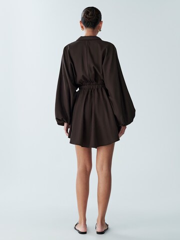 St MRLO Shirt dress 'SHAUNA' in Brown: back