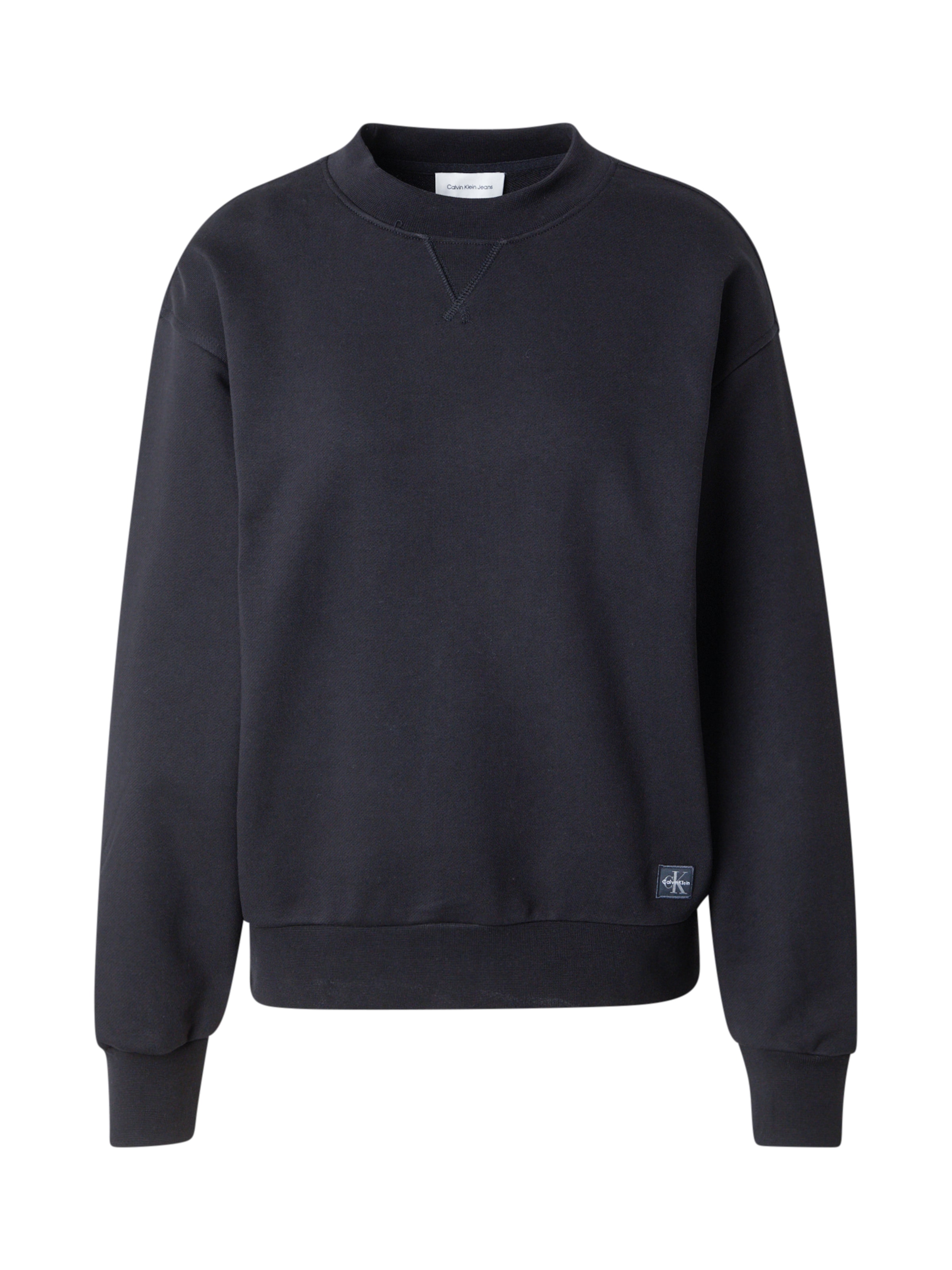 melns Calvin Klein Jeans Sportisks džemperis: no priekšpuses