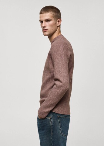 MANGO MAN Sweater 'Borges' in Purple