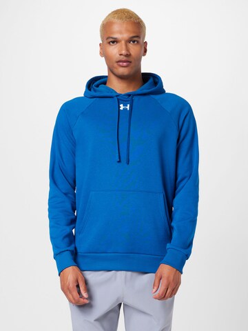 Sweat de sport UNDER ARMOUR en bleu : devant