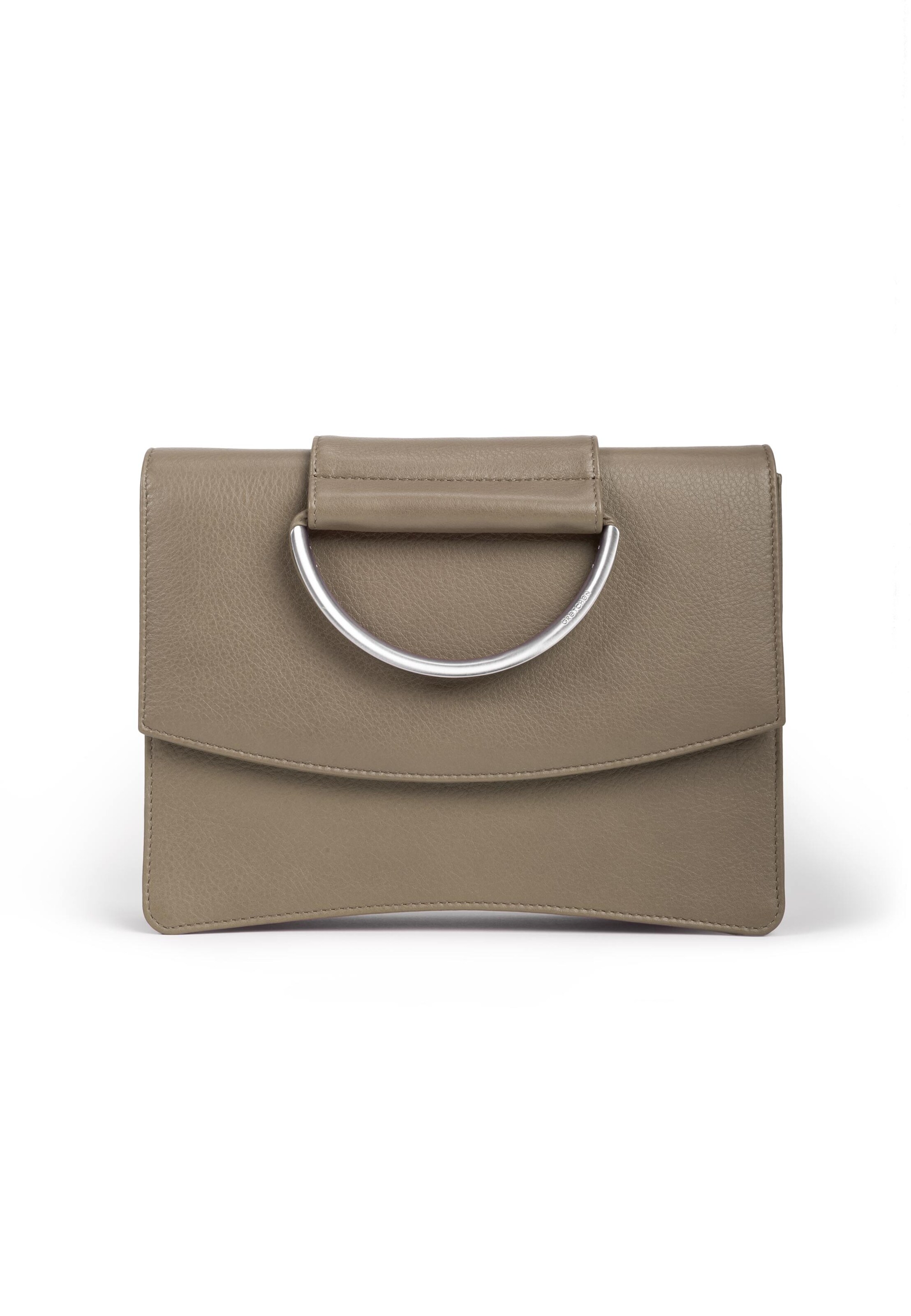Gretchen Schultertasche 'Oyster Clutch Three' in Beige: Vorderseite