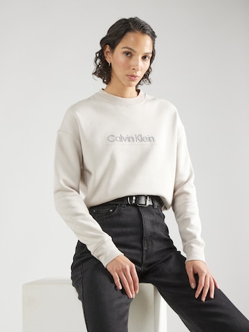 Sweat-shirt Calvin Klein en gris : devant