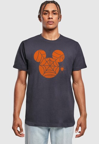 T-Shirt 'Mickey Mouse - Halloween Cobweb' ABSOLUTE CULT en bleu : devant