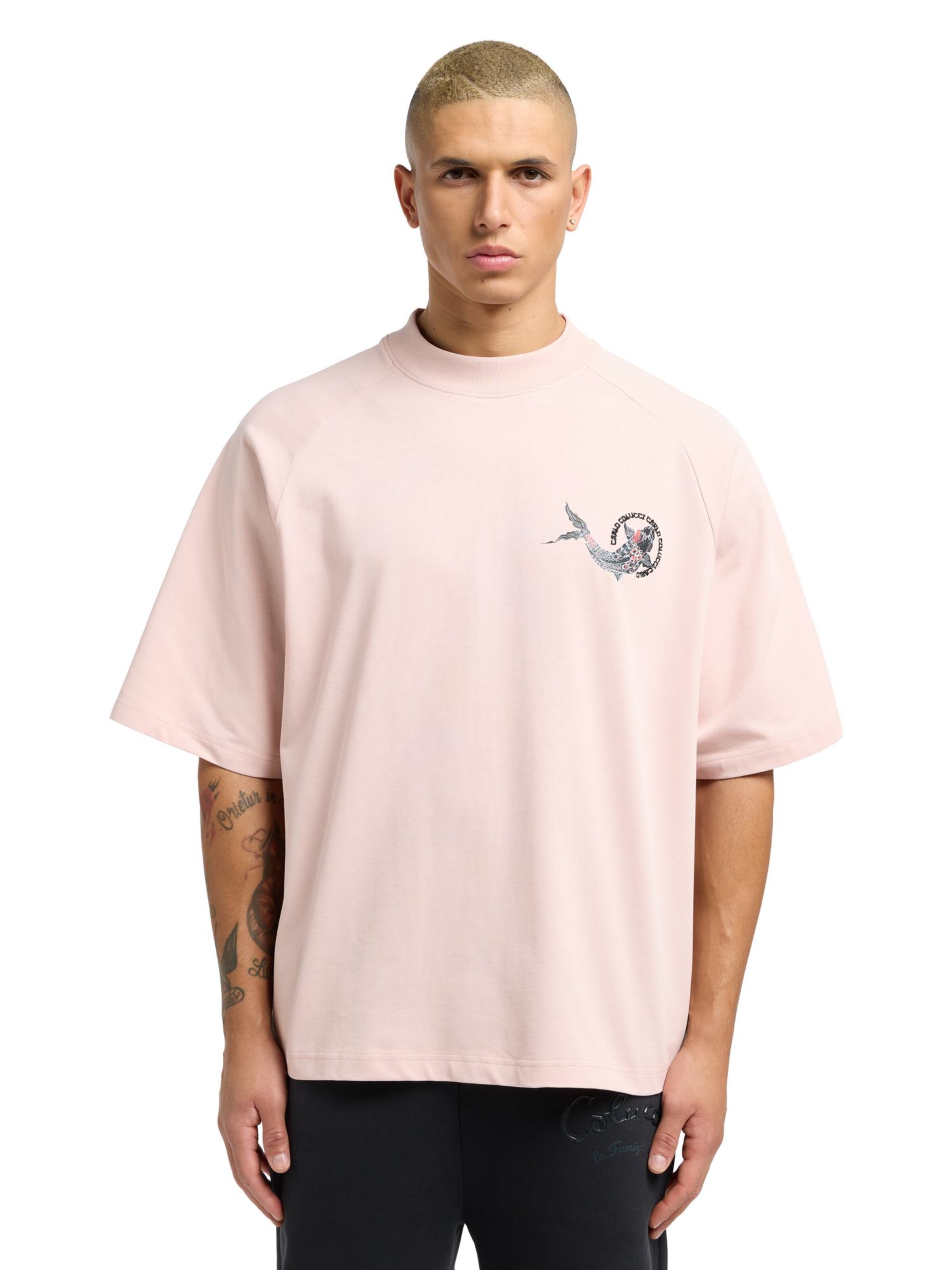 Carlo Colucci T-Shirt 'Dorigoni' in Pink