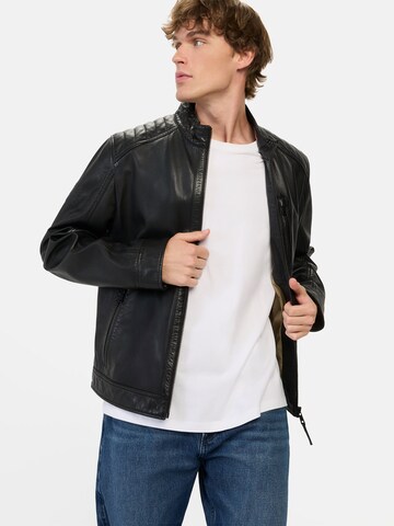 CAMEL ACTIVE Lederjacke in Schwarz