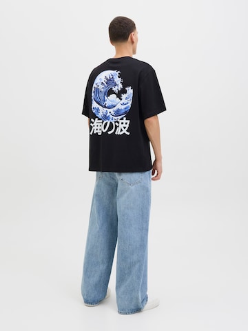 JACK & JONES Shirt 'JORFuji' in Black: front