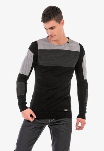 CIPO & BAXX Sweater in Black: front