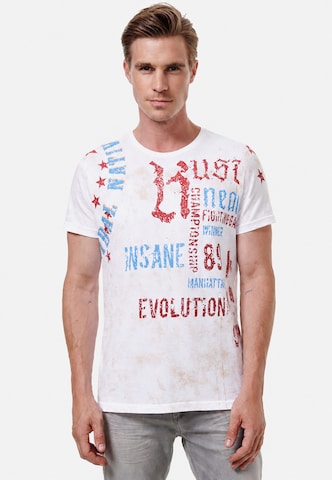 Rusty Neal Shirt in Wit: voorkant