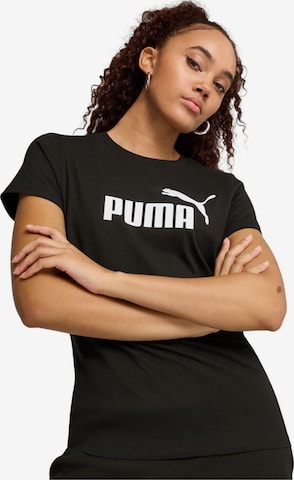 PUMATehnička sportska majica 'Puma Ess No. 1 Logo Tee' - crna boja: prednji dio