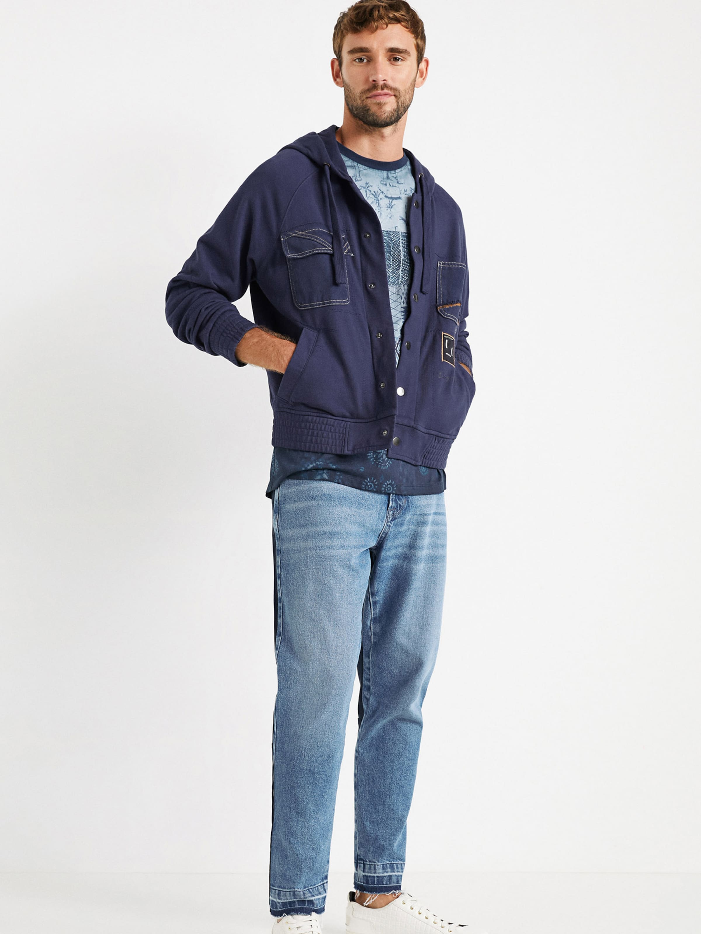 Männer Sweat Desigual Sweatjacke 'AUSTIN' in Dunkelblau - JX67855 Männer Sweat Desigual Sweatjacke 'AUSTIN' in Dunkelblau - JX67855