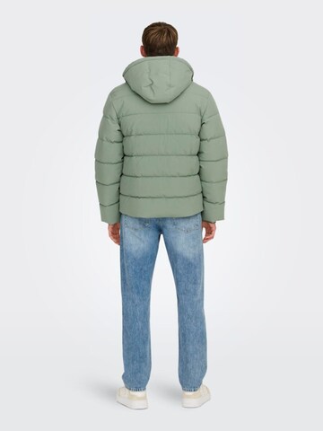 Veste d’hiver '22030170' Only & Sons en vert