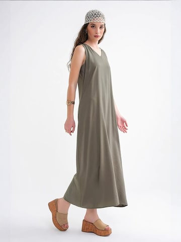 MixRay Kleid 'Maxi' in Braun: Vorderseite