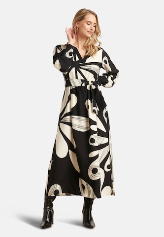 Smashed Lemon Shirt Dress in Black: front