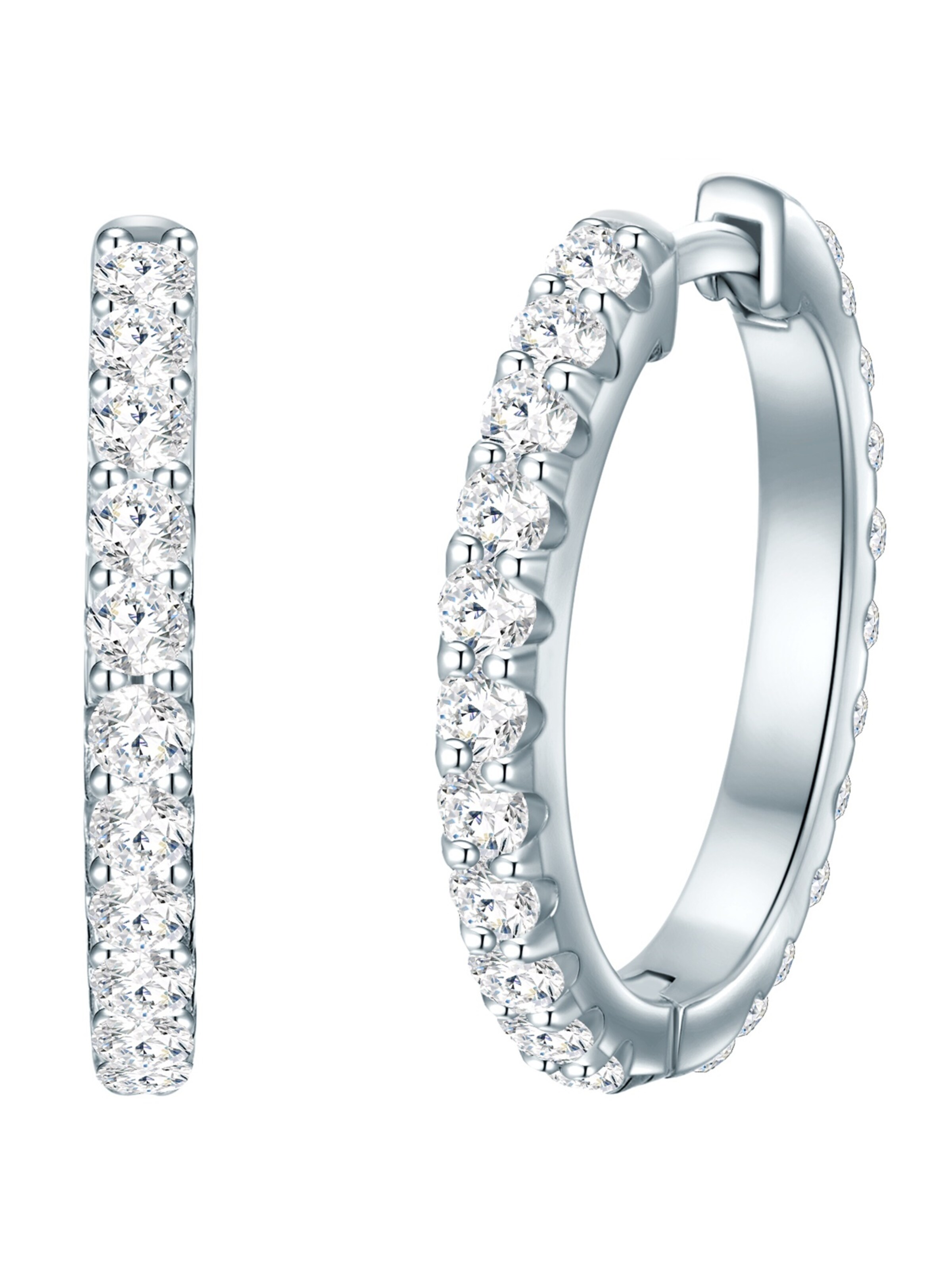 Trilani - Pendientes en plata: frente