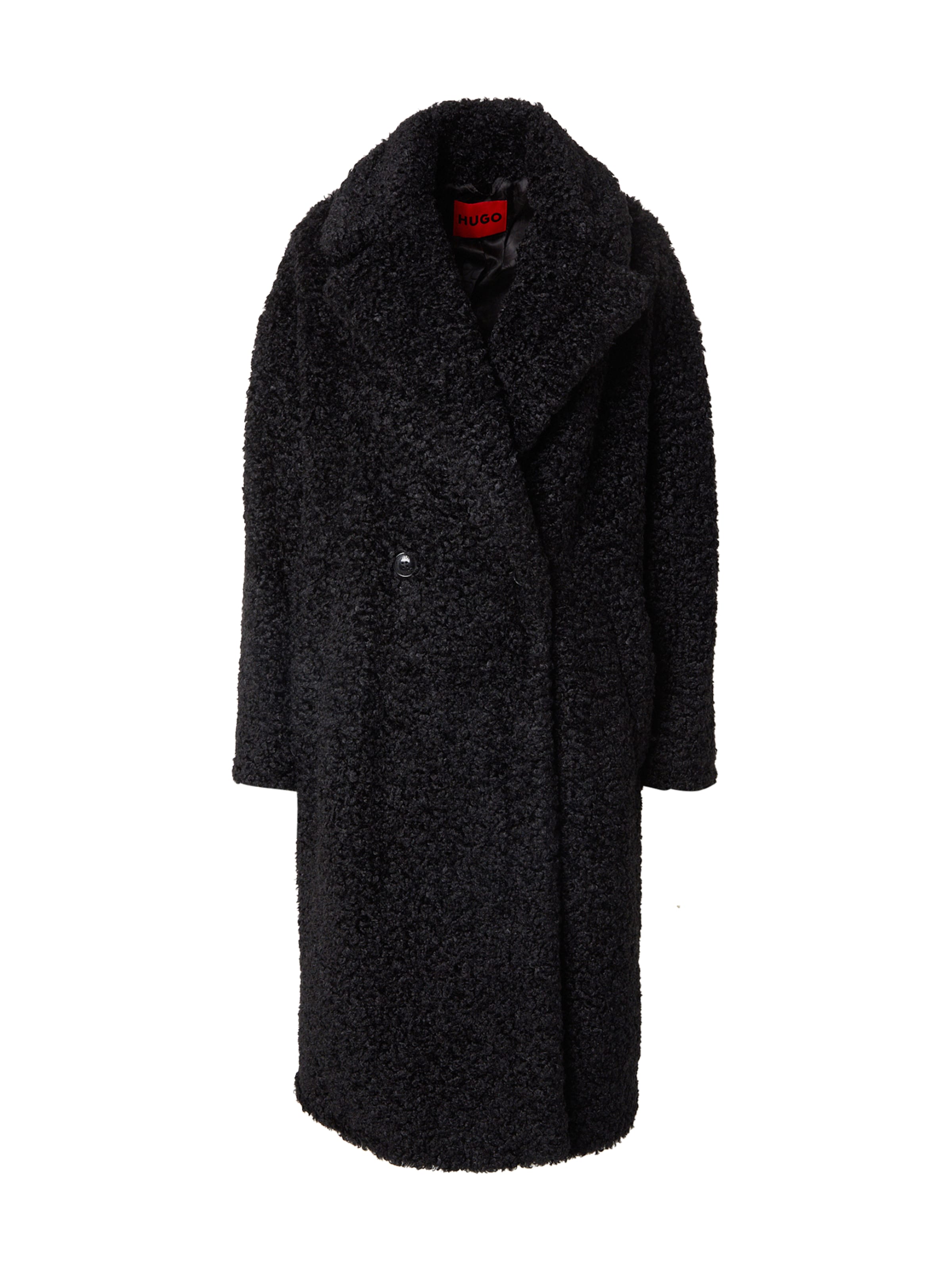 HUGO Mantel &#x27;Malite-1&#x27; in Schwarz: Vorderseite