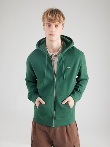 LEVI'S ® - Sudadera con cremallera 'CORE' en verde: frente