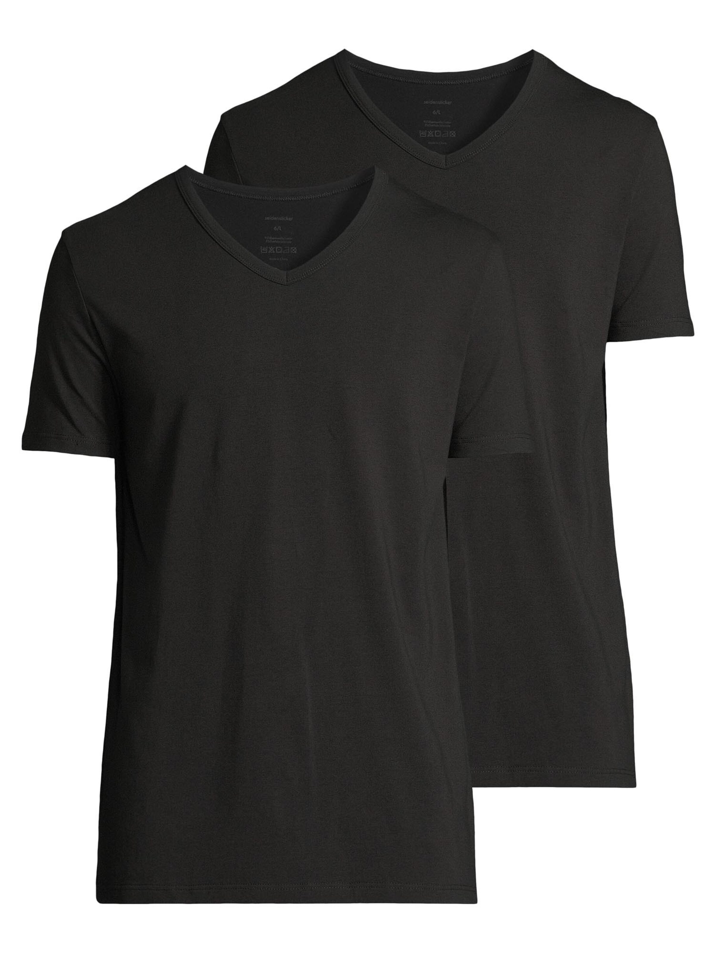 SEIDENSTICKER Undershirt 'Pur' in Black: front
