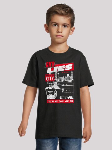 T-Shirt 'Guns N' Roses Lies City Rock Music' F4NT4STIC en noir : devant