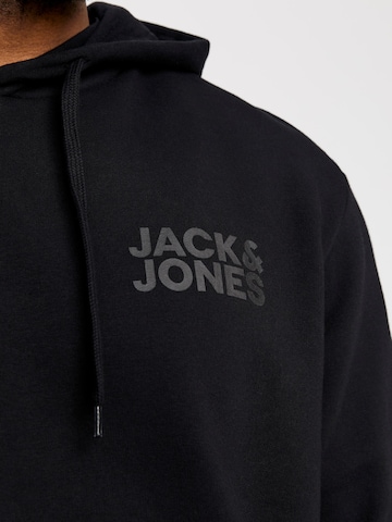 Felpa 'JJECorp' di Jack & Jones Plus in nero