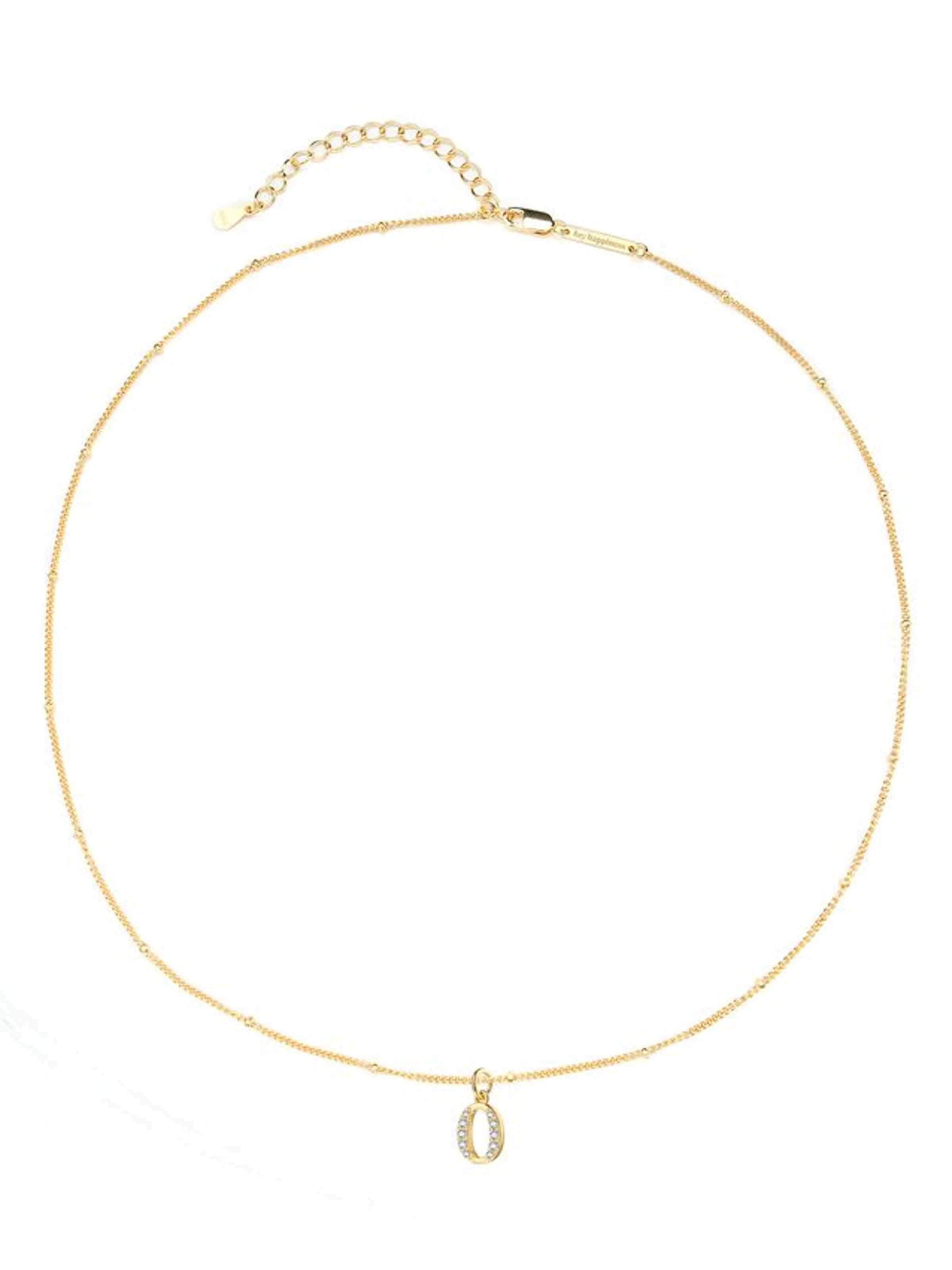 Hey Happiness - Cadena 'Letter O' en oro: frente