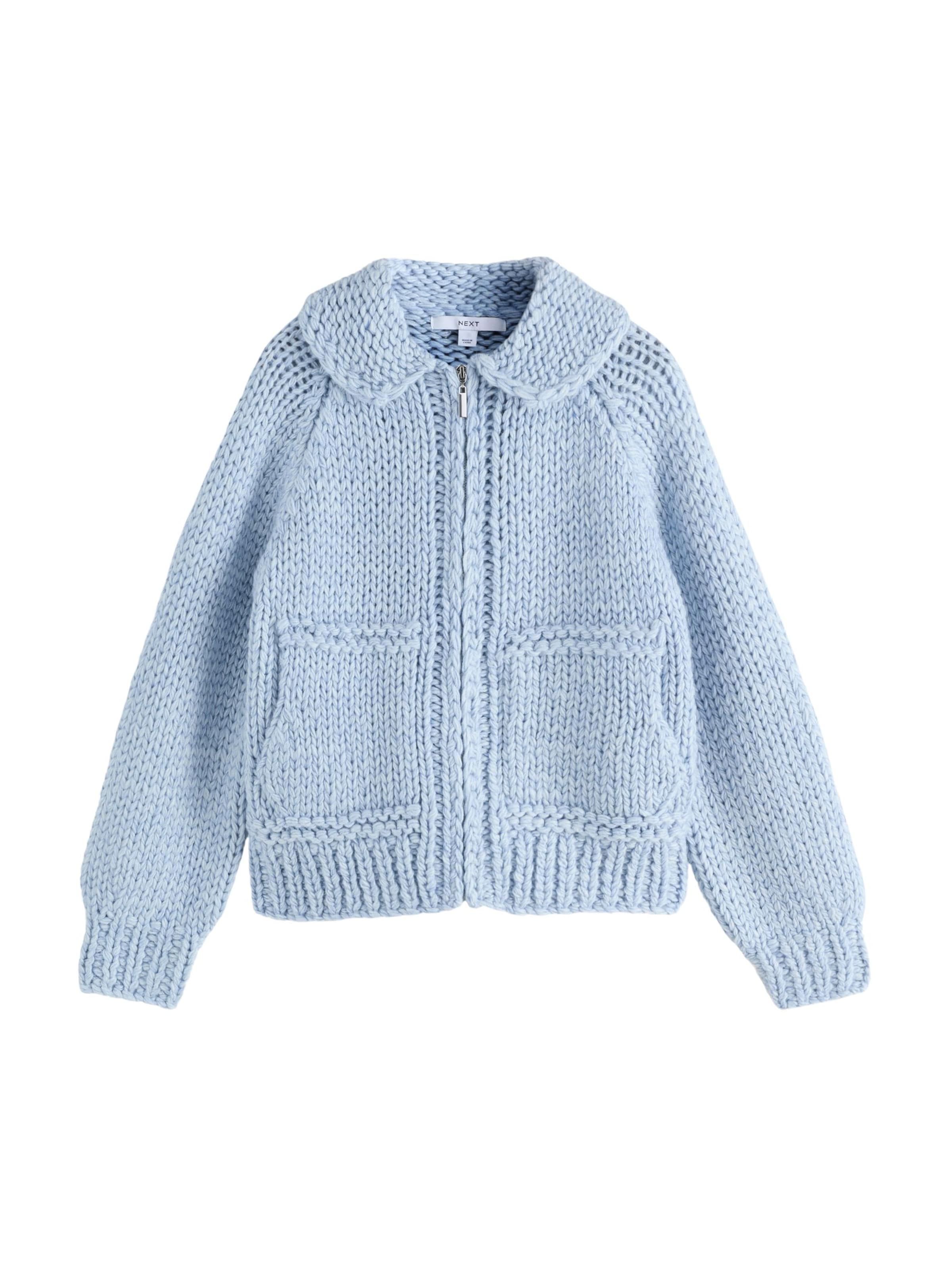 Next Knit Cardigan in Blue: front