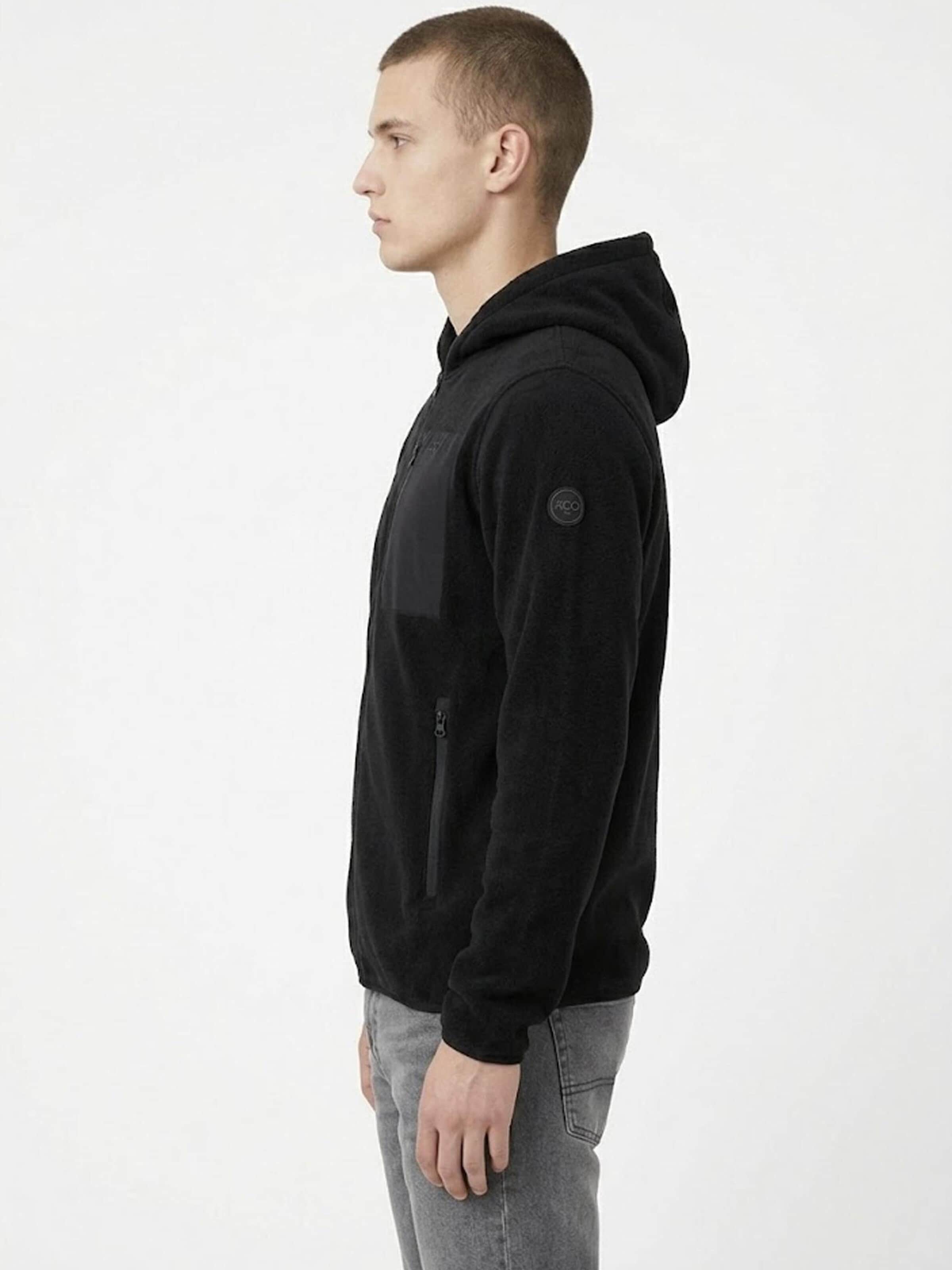 A Question Of (AQO) Between-season jacket 'David Micro Fleece Hoodie' in Black
