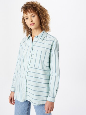 comma casual identity Blouse in Groen: voorkant