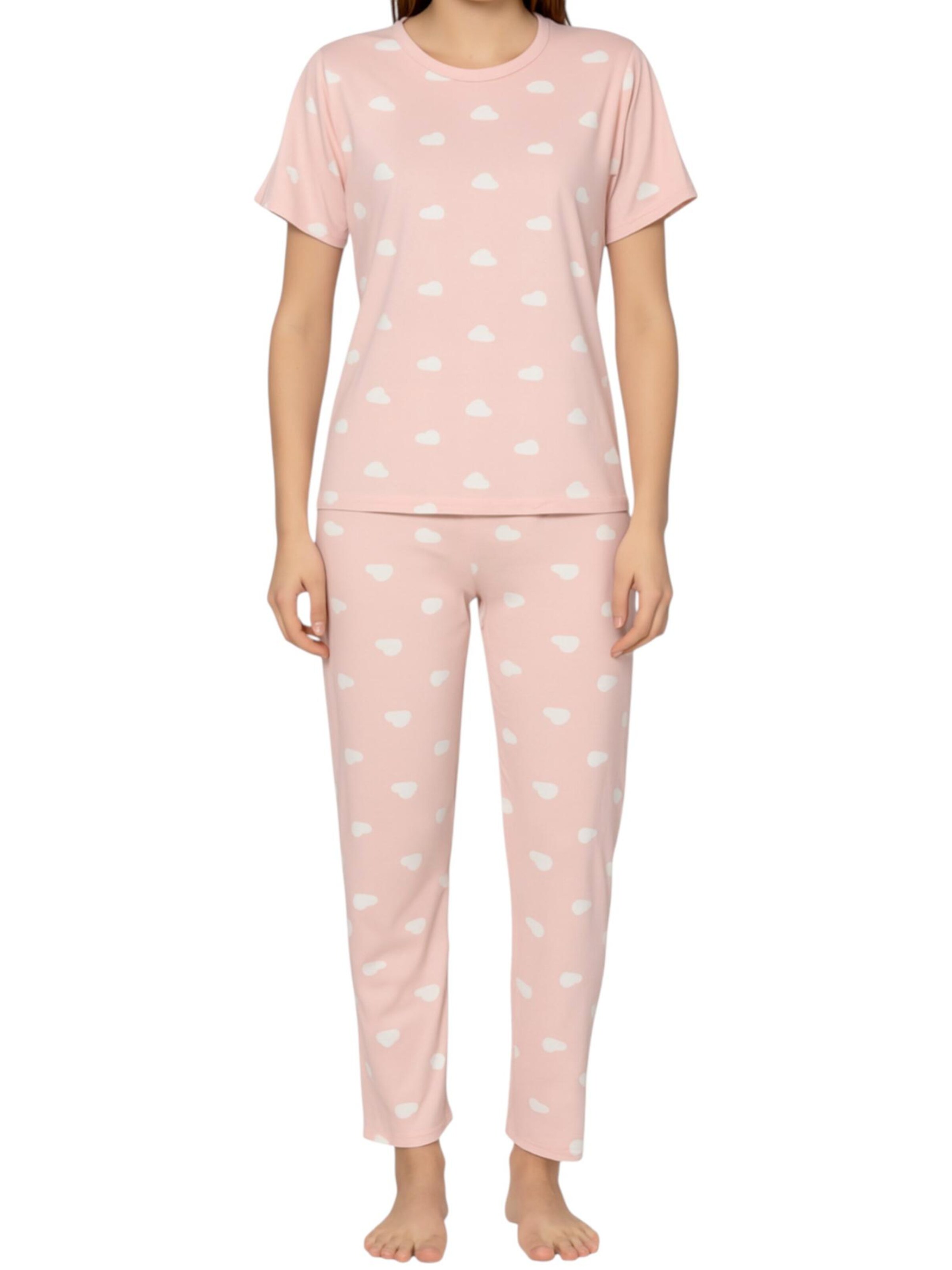 Pigiama 'HEARTSTRIPE' di fashionshowcase in rosa