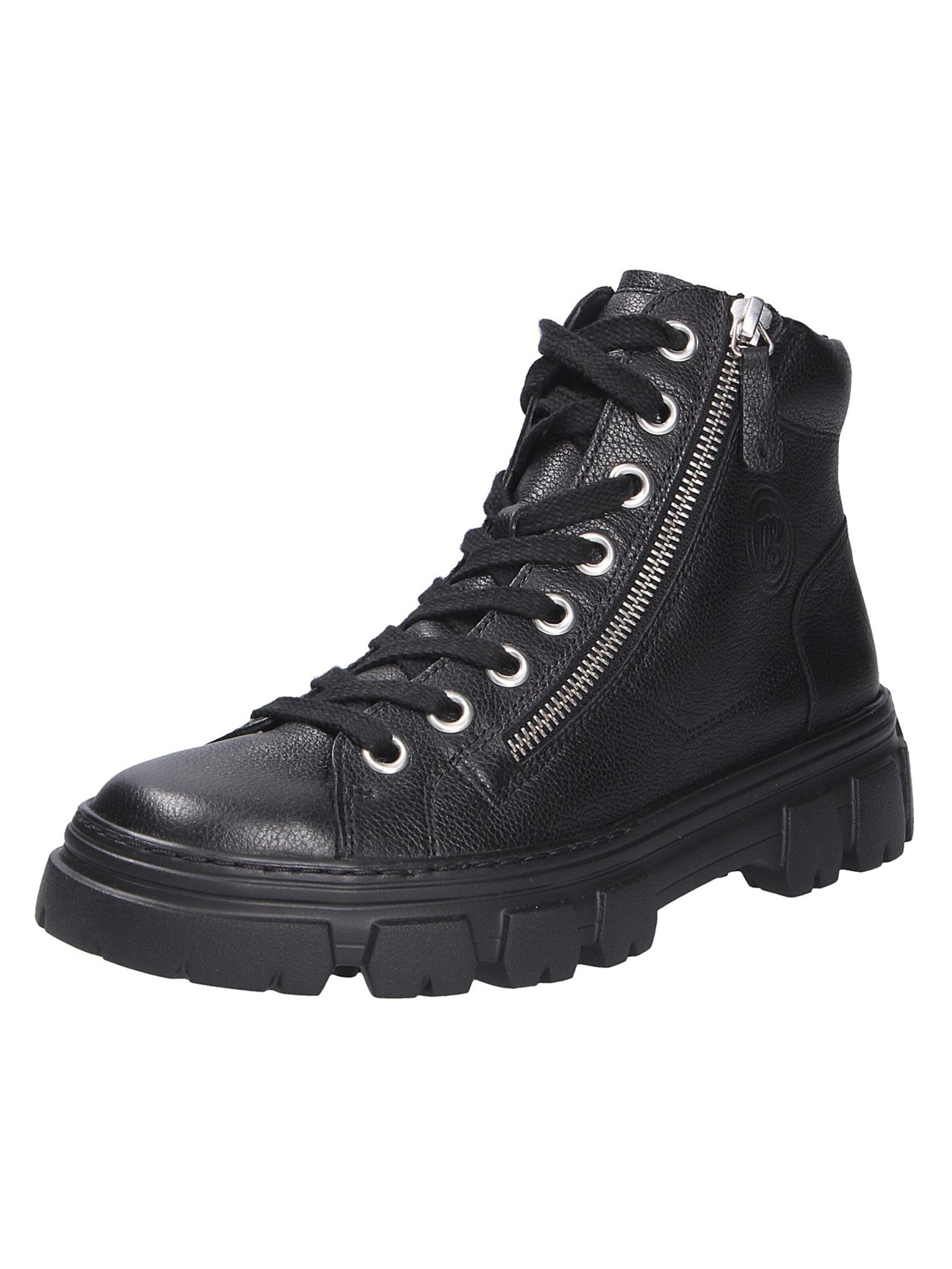 Paul Green High-Top Sneakers in Black: front