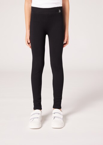 CALZEDONIA Skinny Leggings in Schwarz: Vorderseite