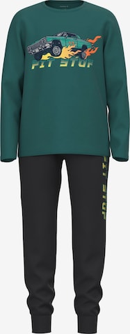 NAME IT Комплект пижама в зелено: отпред