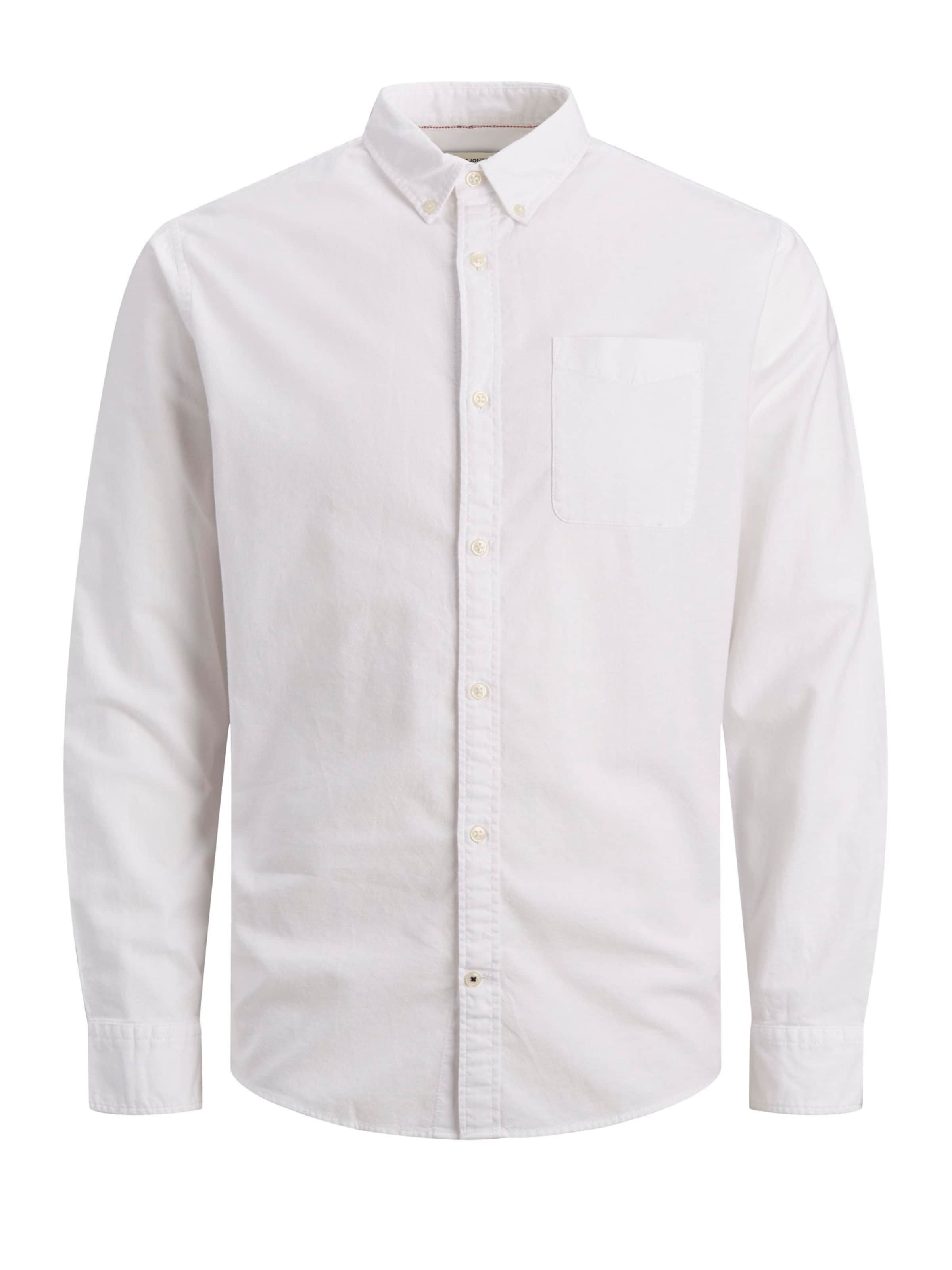 Jack & Jones Plus Skjorte 'Oxford' i hvid: forside
