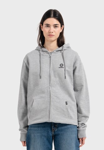 Oldskull Sweatjacke 'Basic Oldskull 25' in Grau: Vorderseite