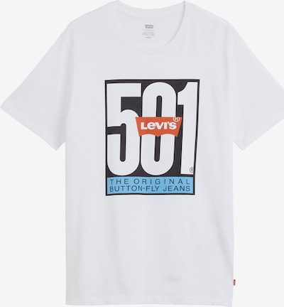 LEVI'S Shirt 'LSE HOUSEMARK GRAPHIC TEE' in hellblau / dunkelblau / orange / weiß, Produktansicht