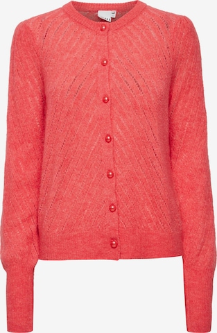 Cardigan 'Kamara' ICHI en rouge : devant