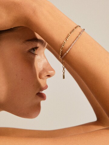 Pilgrim - Pulsera 'THANKFUL' en oro: frente