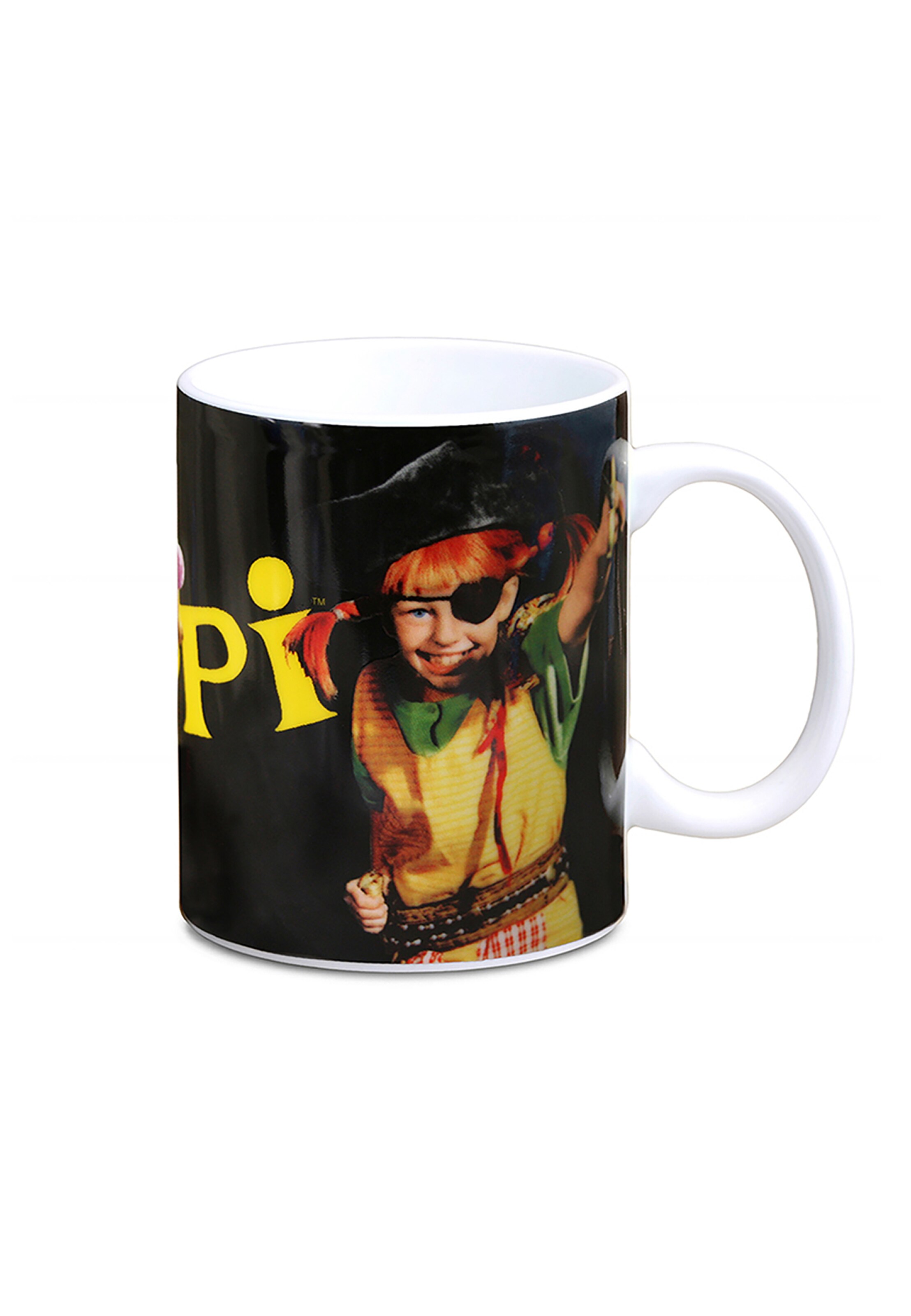 LOGOSHIRT Tasse in Schwarz: Vorderseite