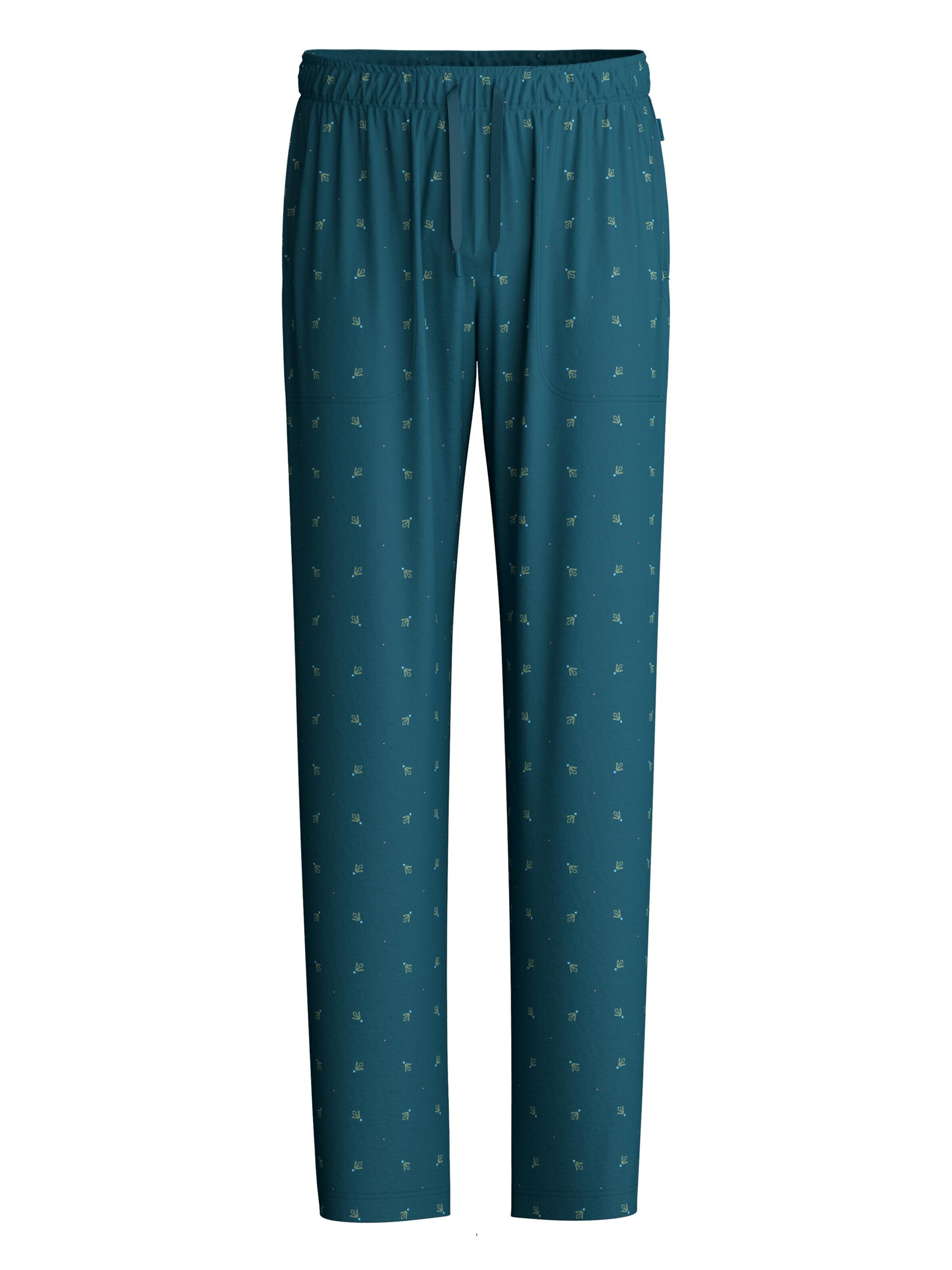 CALIDA Pyjamabroek 'RMX Sleep Superlight' in Groen: voorkant